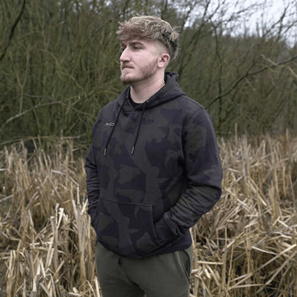 Sudadera de Pesca de camuflaje Avid Carp Distortion Camo hoodie