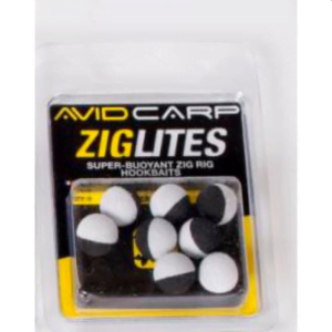 AVID CARP ZIGLITES 10MM BOILIES BLACK-WHITE