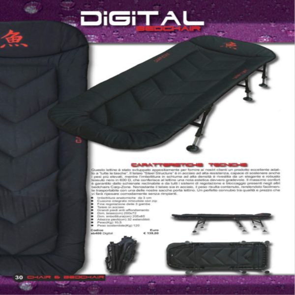 Carp Zone Bedchair Digital Black Edition
