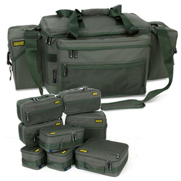 BOLSO-SHIMANO-COMPLETO Bolso Shimano Olive Compact System Carryall