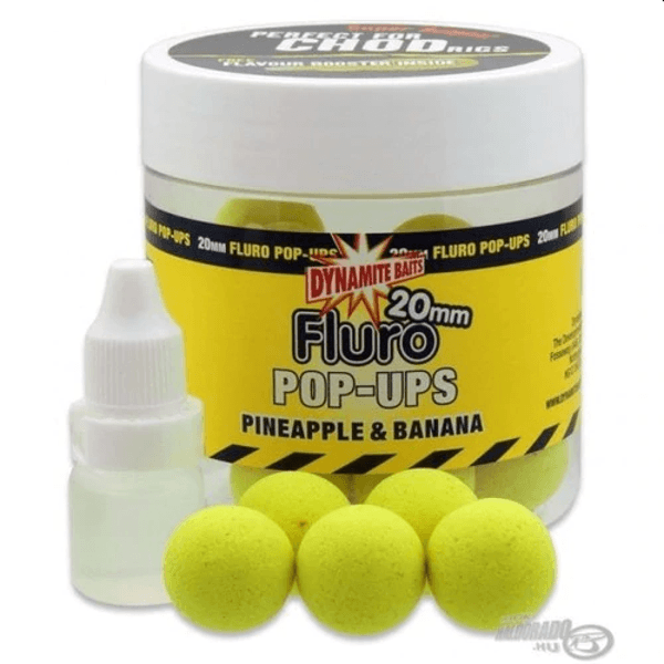 DINAMITE-BITS-POP-UP-PINEAPPLE-BANANA DYNAMITE BAITS FLURO POP-UP PINEAPPLE & BANANA 15MM