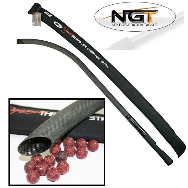 NGT Throwing Stick carbono 3K Con funda de neopreno