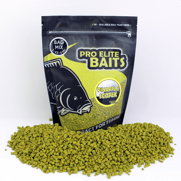 Pro Elite Baits Classic Bag Mix Pellets Piña-Scopex 3,4´5,6mm 800gr