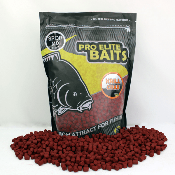 PRO-SPOD-MIX-KRILL Pro Elite Baits Classic Spod Mix Pellets Krill-Crab 8mm 1,800gr