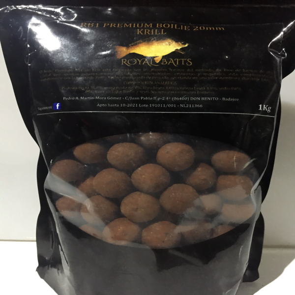 Royal Baits RB1 Krill Premium Boilie 20mm 1kg