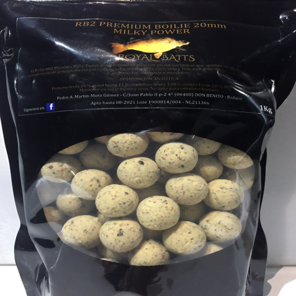 Royal Baits RB2 Milky Power Premium Boilie 20mm 1kg