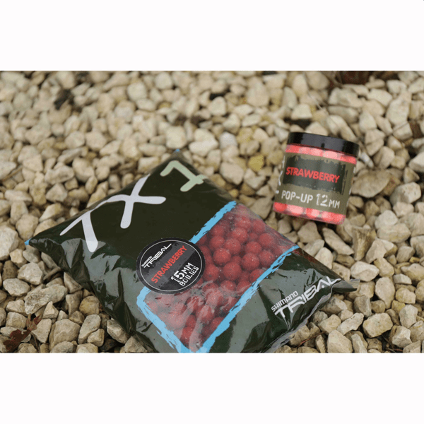 SHIMANO-BAITS-TX1-BOILIE-STRAWBERRY-20MM-1KG Shimano Bait TX1 Boillie Strawberry 20mm 1kg