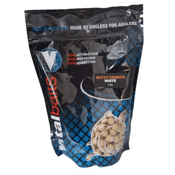 Vital Baits Nutty Crunch White Boilie 18mm 1kg