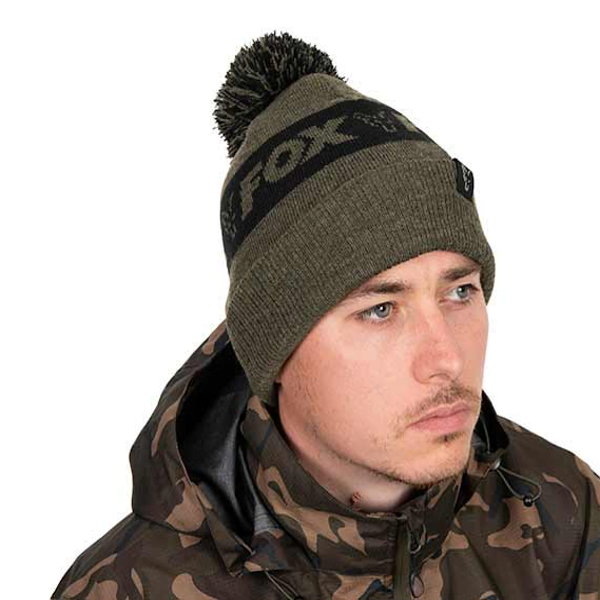 FOX BOBBLE HAT GREEN 1