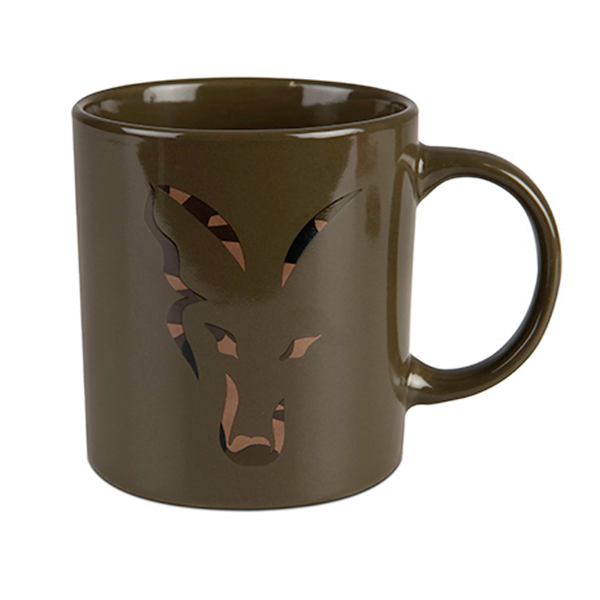 Fox Green and Camo Head Ceramic Mug