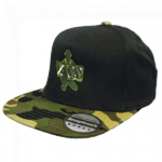 Vass Snapback Fishing Cap Black With Camo Peak