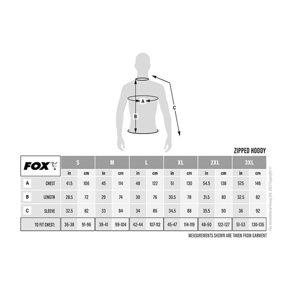 Fox LW Zipped Hoody Black/Camo