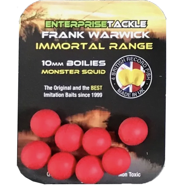 Enterprise Tackle The Inmortal Range Boilie Rojo Sabor Calamar Gigante 10mm