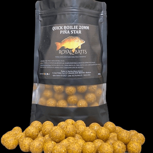 ROYAL BAITS BOILIE PIÑA Royal Baits Boilie Quick Piña Star 20mm