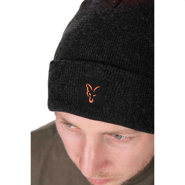 Fox Collection Bobble Hat Black-Orange