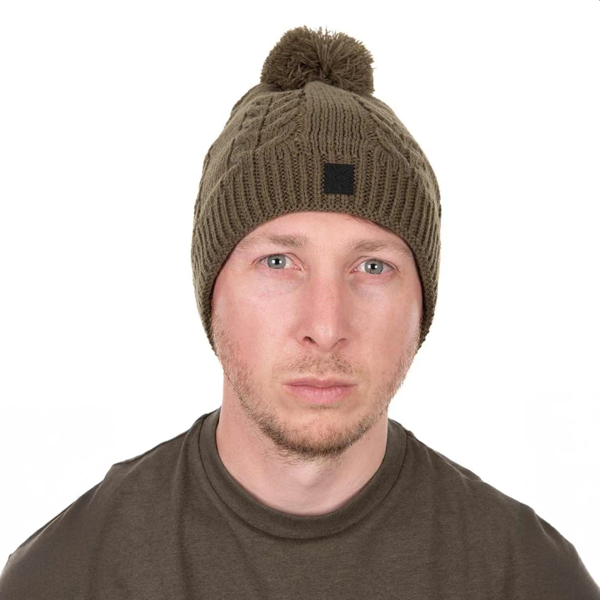 Fox Khaki Knitted Bobble