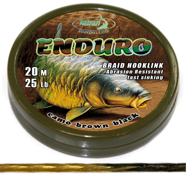 Katran Fishing Line Braided hook links ENDURO 25lb 20m
