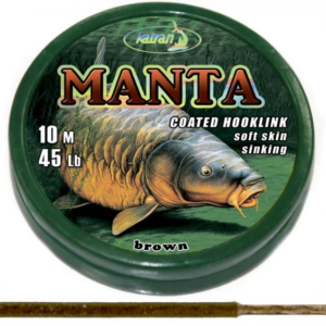 Katran Fishing Line Coated braided hook links MANTA 45lb 10m